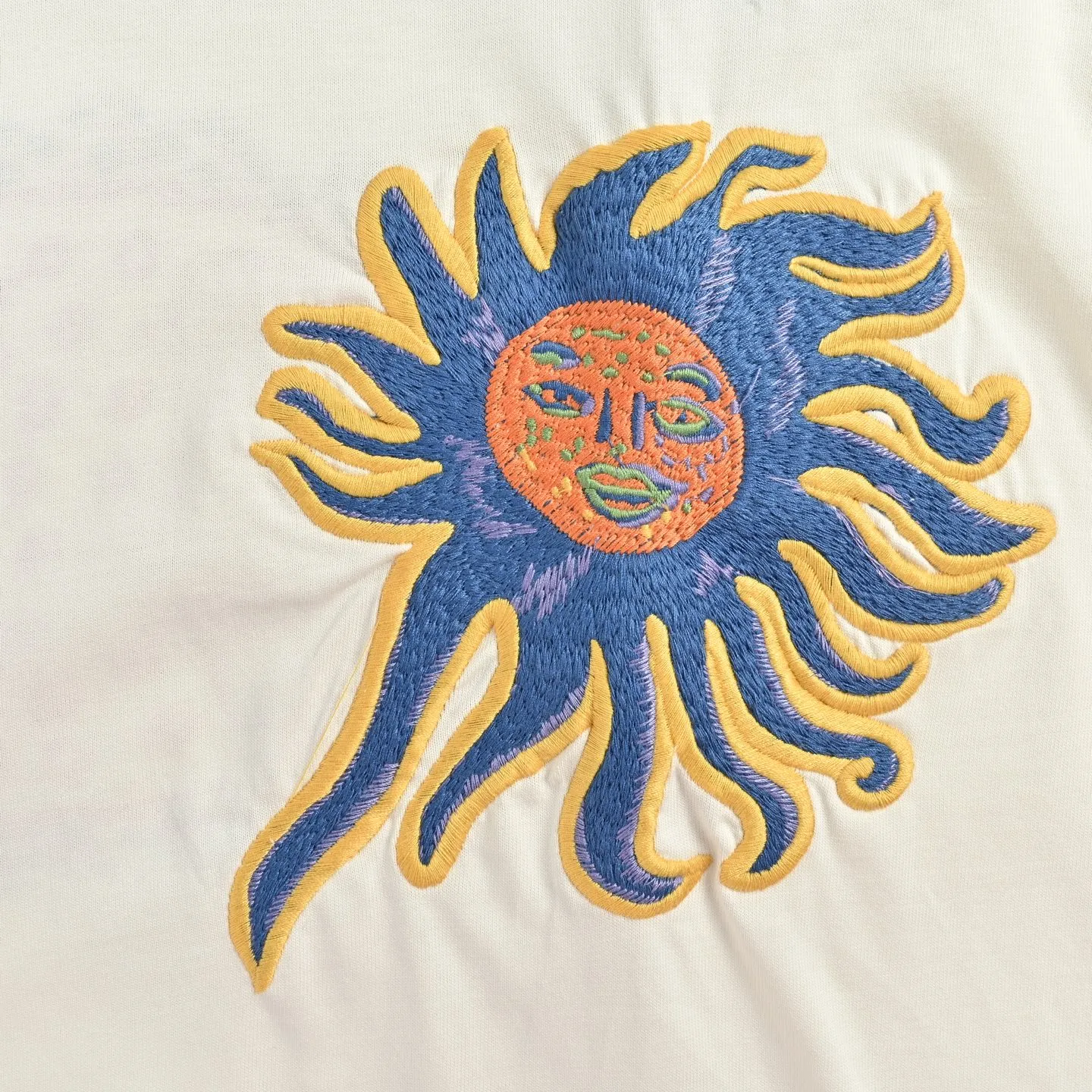Louis Vuitton/Louis Vuitton sunflower embroidered short sleeves